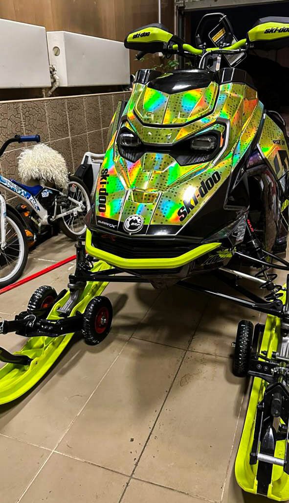 Комплект голографических наклеек в дизайне Hex для SKI-DOO