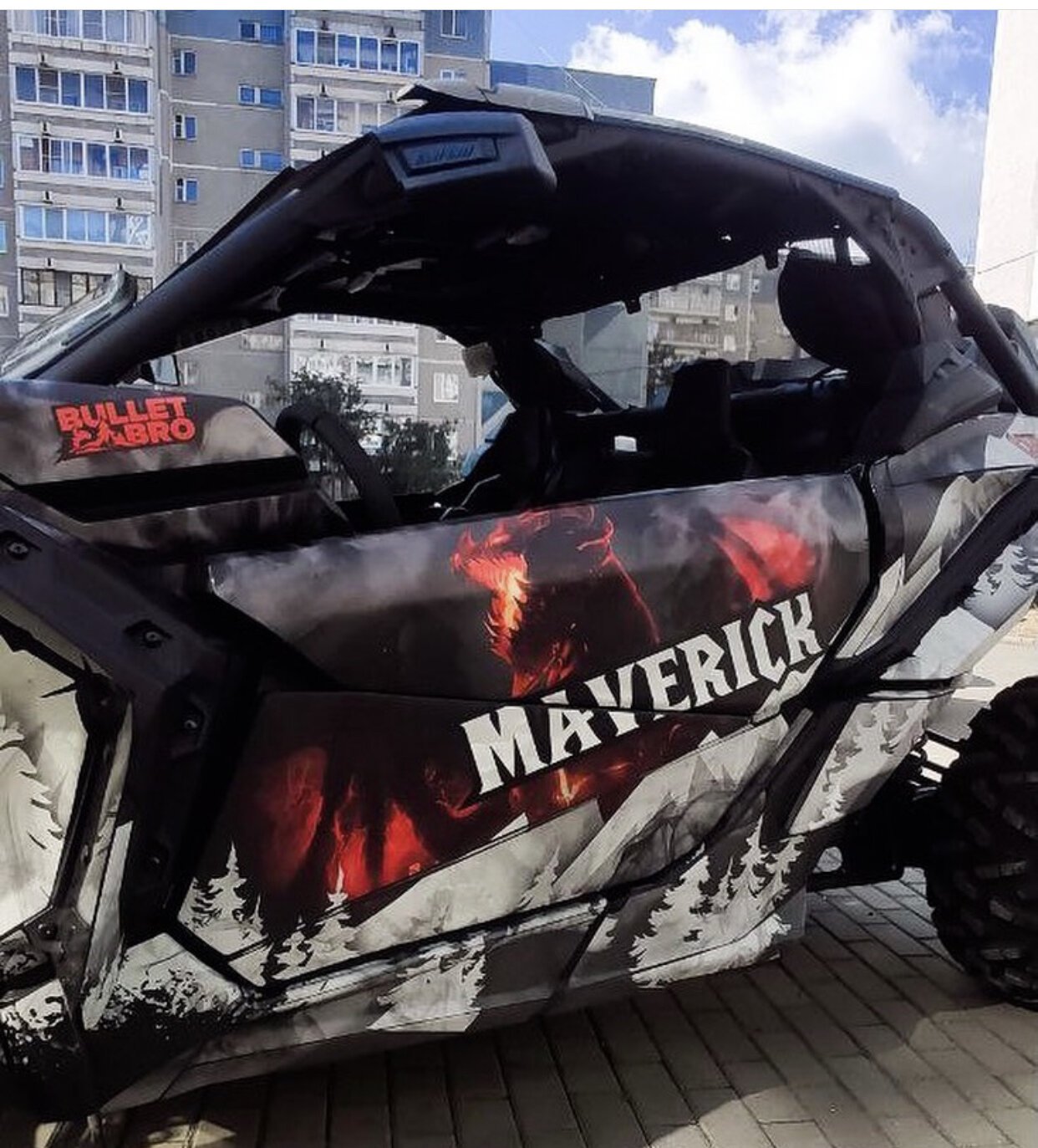 Комплект наклеек в дизайне DEATHWING на CAN-AM MAVERICK X3