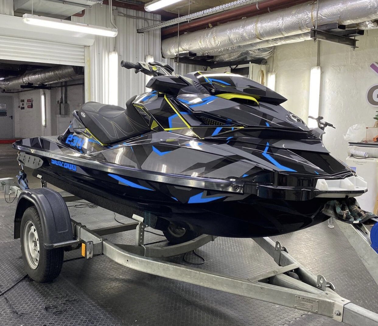 Комплект наклеек в дизайне DAZZLE CAMO на SEA-DOO RXP