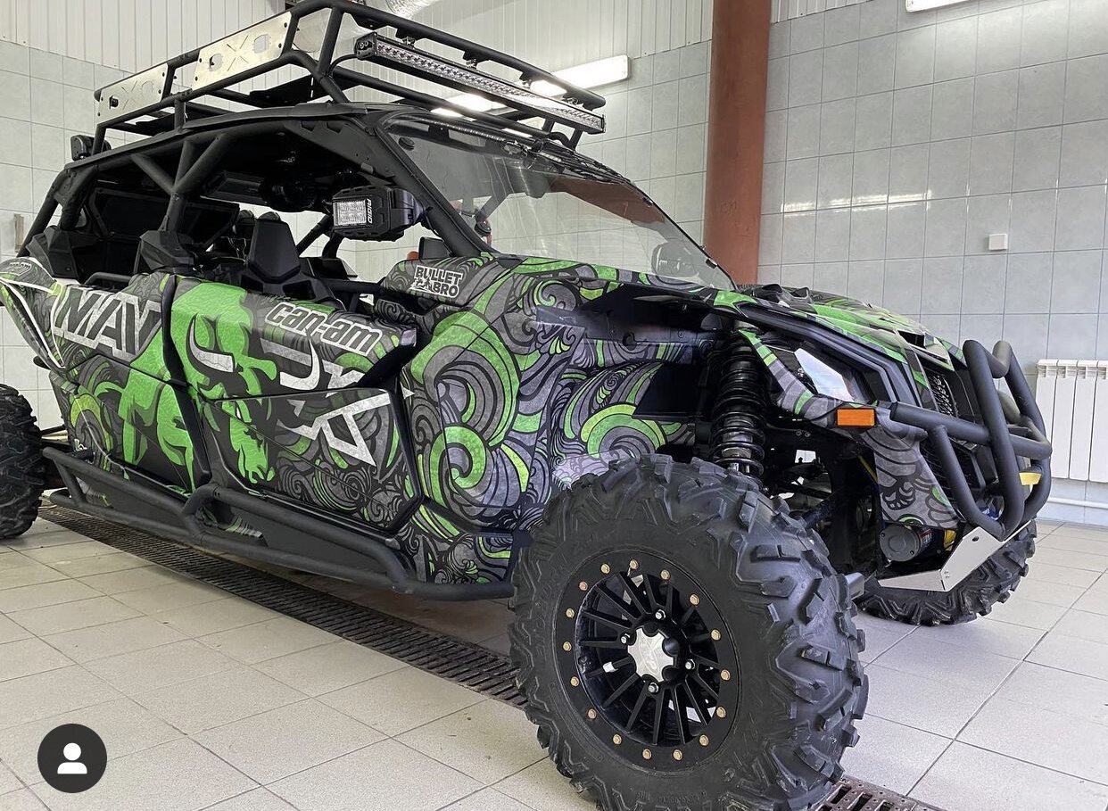 Комплект наклеек в дизайне BULLPOWER на CAN-AM Maverick X3 MAX