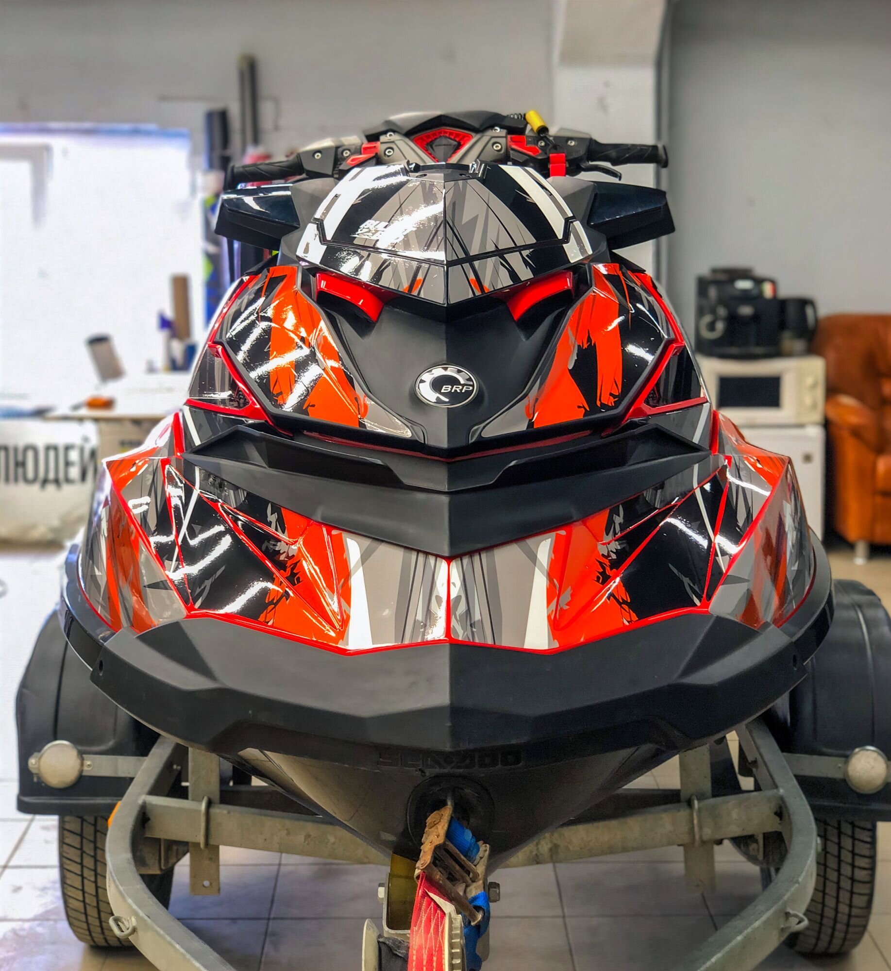 Комплект наклеек Black X на гидроцикл - SEA-DOO RXP 12-20