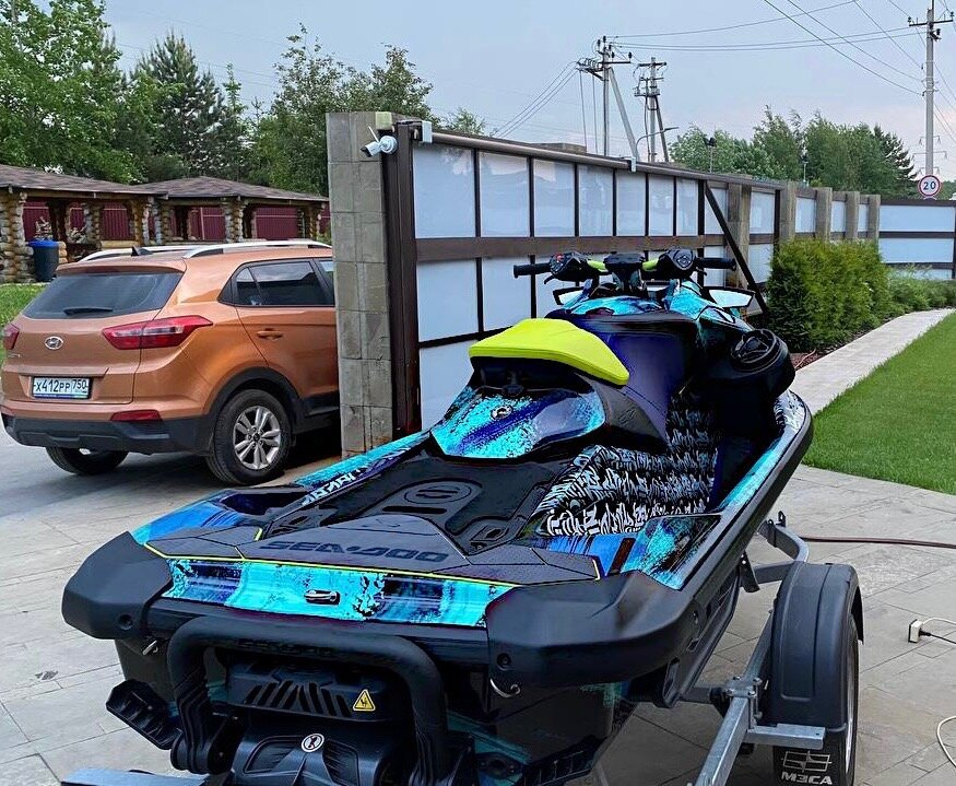 Комплект наклеек в дизайне BLACK LETTER для SEA-DOO