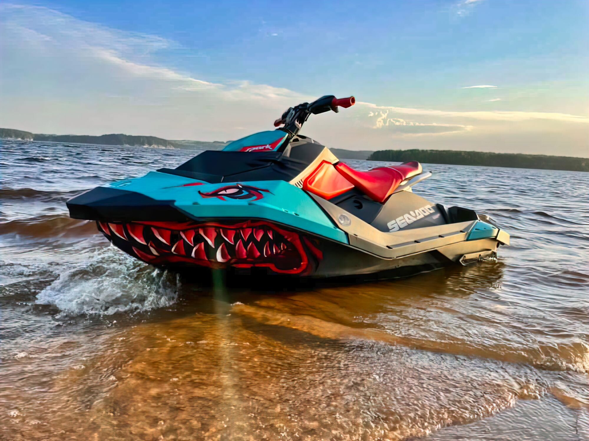 Комплект наклеек JAWS на гидроцикл - SEA-DOO SPARK – BULLETBRO