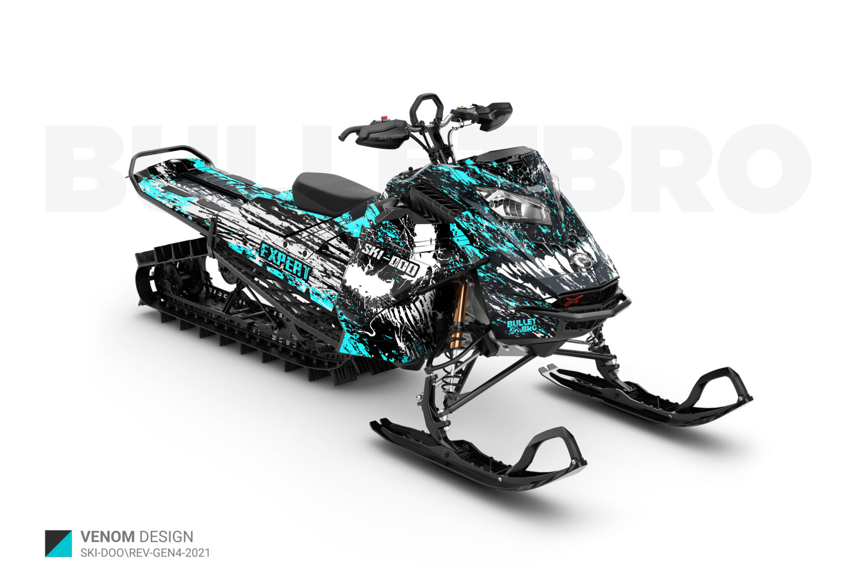 Купить наклейки Venom на снегоход SKI-DOO на платформе REV Gen4 NEW 2021 –  BULLETBRO