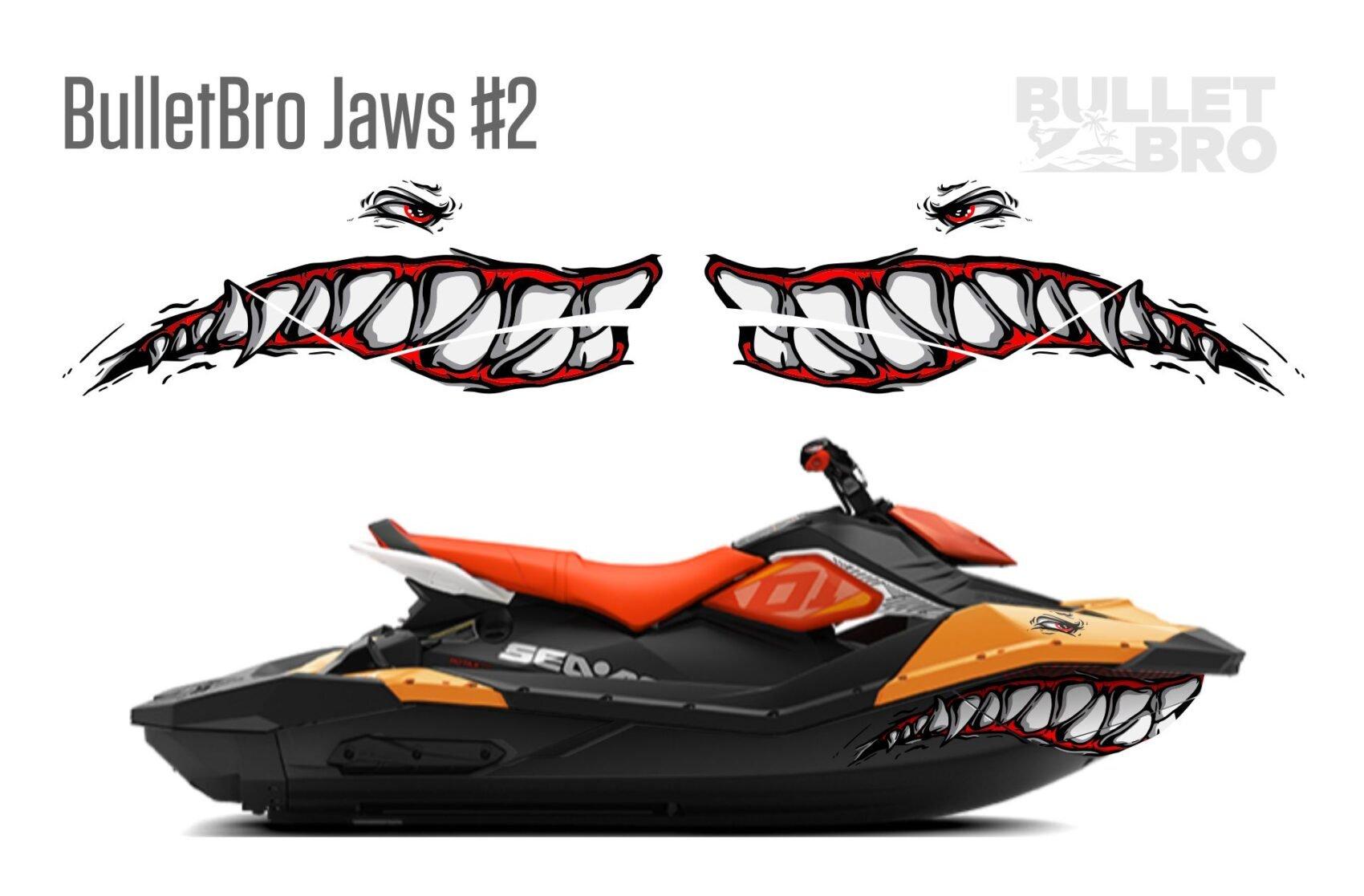 Комплект наклеек JAWS #1 на SEA-DOO SPARK/SPARK TRIXX Jaws