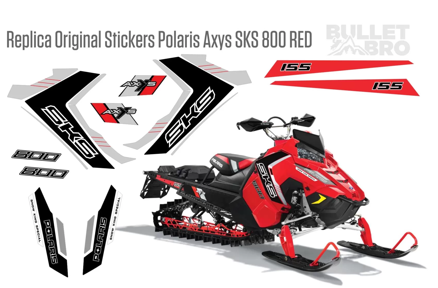 Replica original stickers Polaris SKS 2016