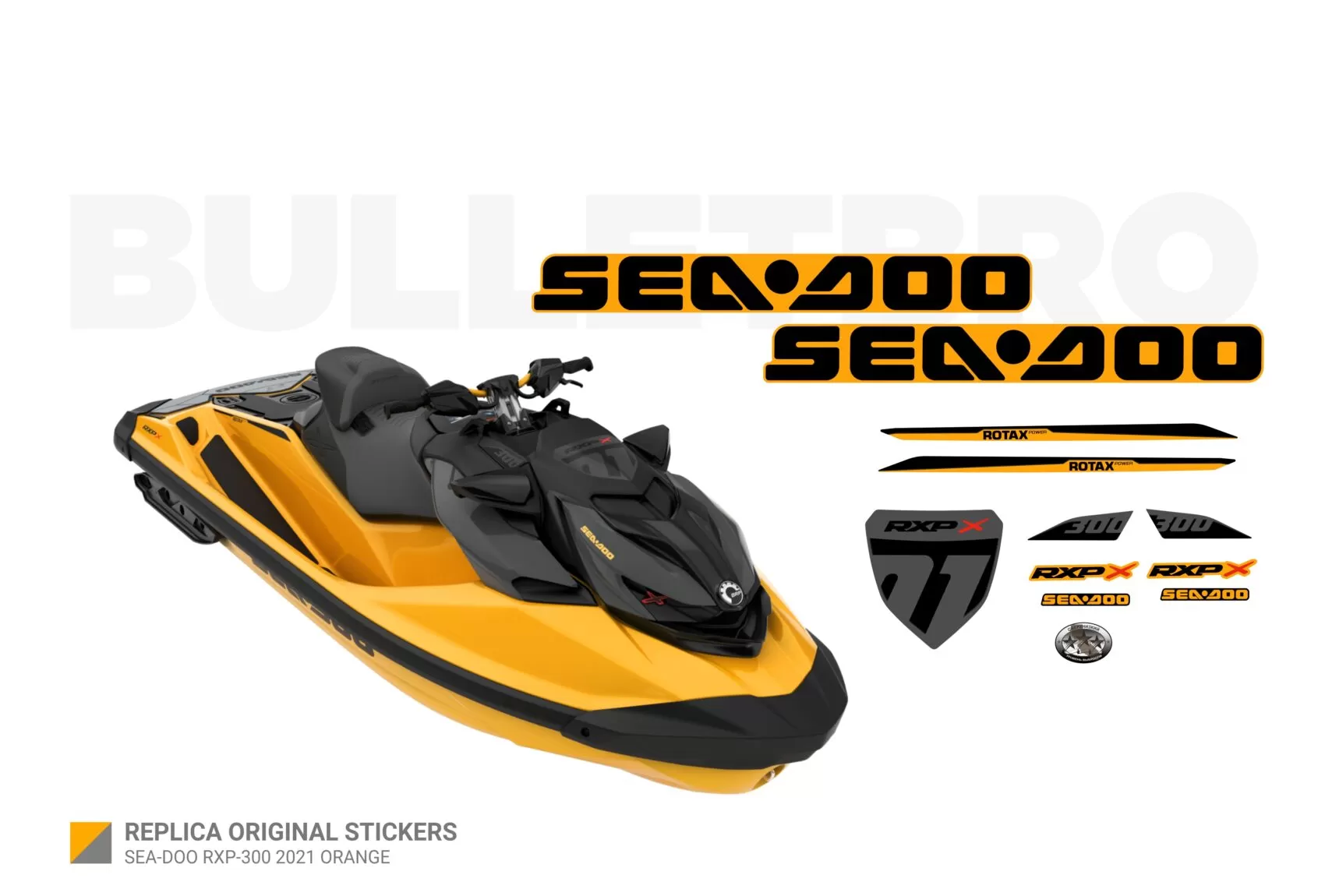 Replica original stickers RXP-X 300 2021 ORANGE