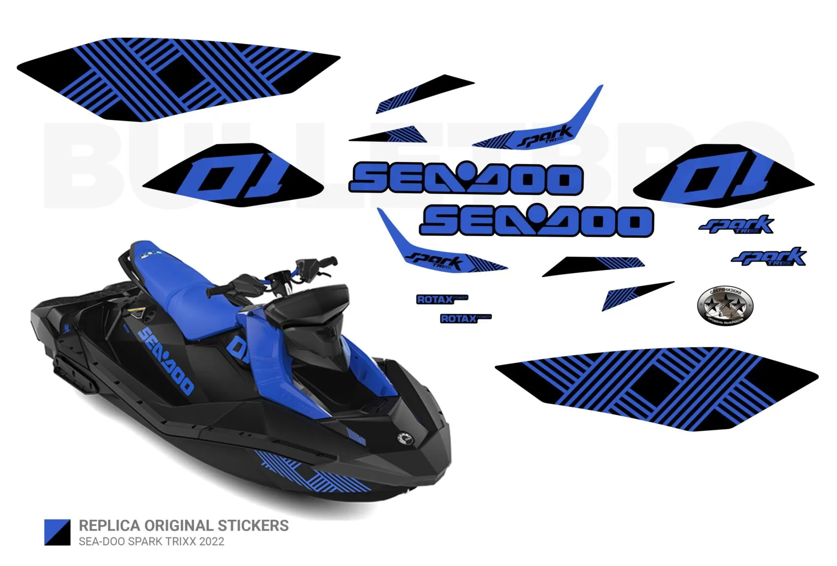 Replicka original stickers Maverick Spark trixx 2022 Blue
