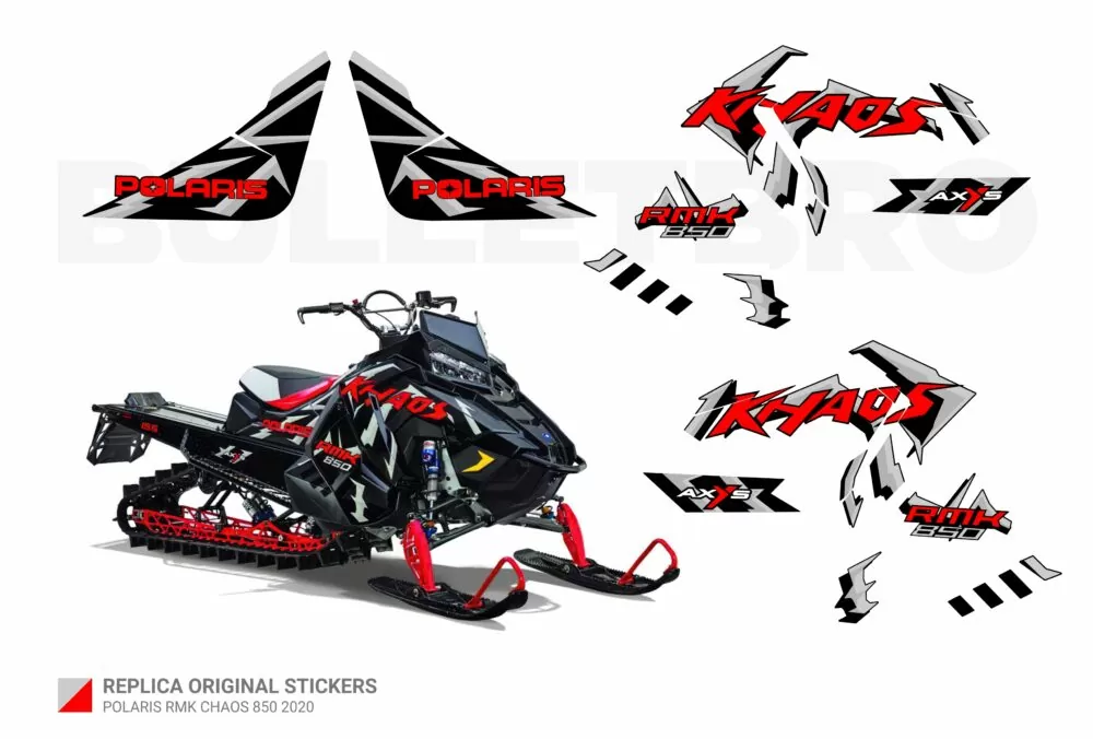 Реплика оригинальных наклеек Polaris RMK Khaos 850 2020