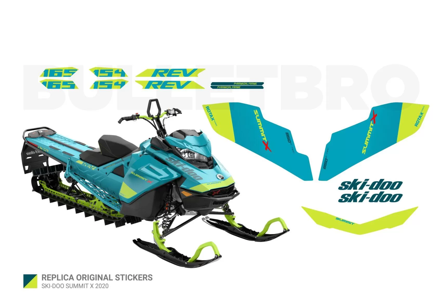 Replica original stickers Summit X 2020 Manta Green