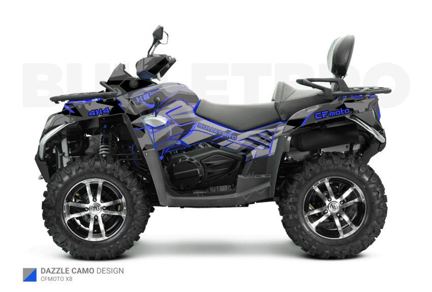 Комплект наклеек Dazzle Camo - Синий на CFMOTO CFORCE 800 2012-2017