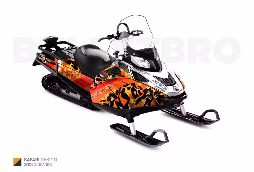 Комплект наклеек Safari - Фиолетовый на Lynx L-XU-TELESCOPIC | SKI-DOO REV-XU-TELESCOPIC