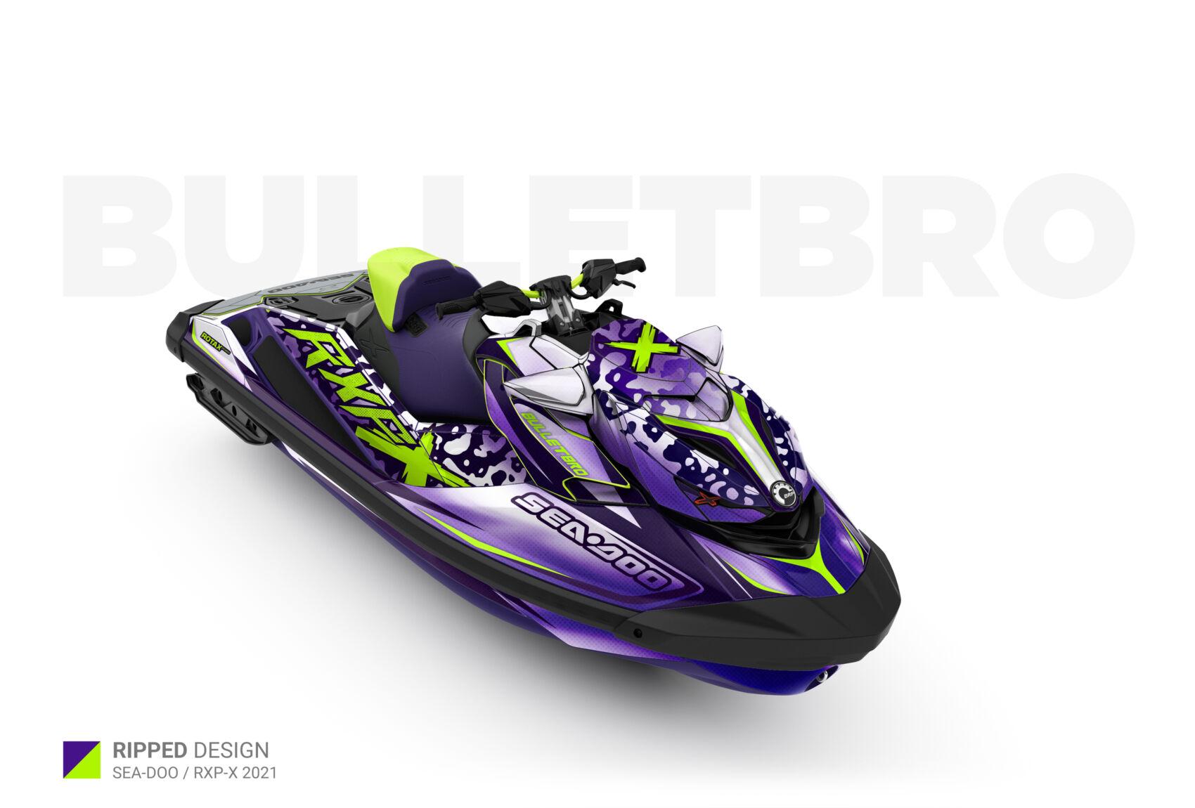 Комплект наклеек в дизайне Ripped на SEA-DOO RXP-X 2021+ – BULLETBRO