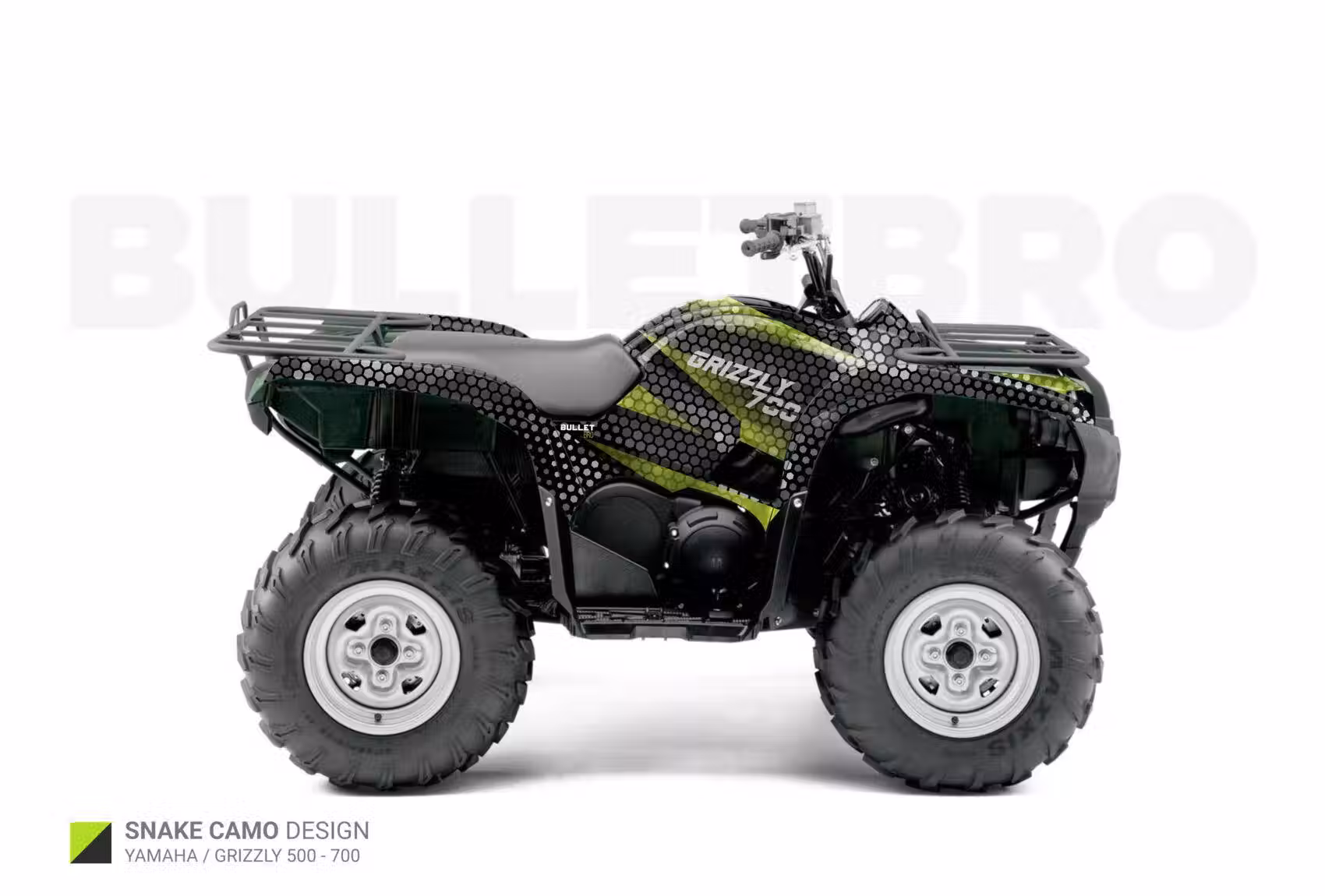 Комплект наклеек Snake Camo на Yamaha Grizzly 550/700 2009-2015