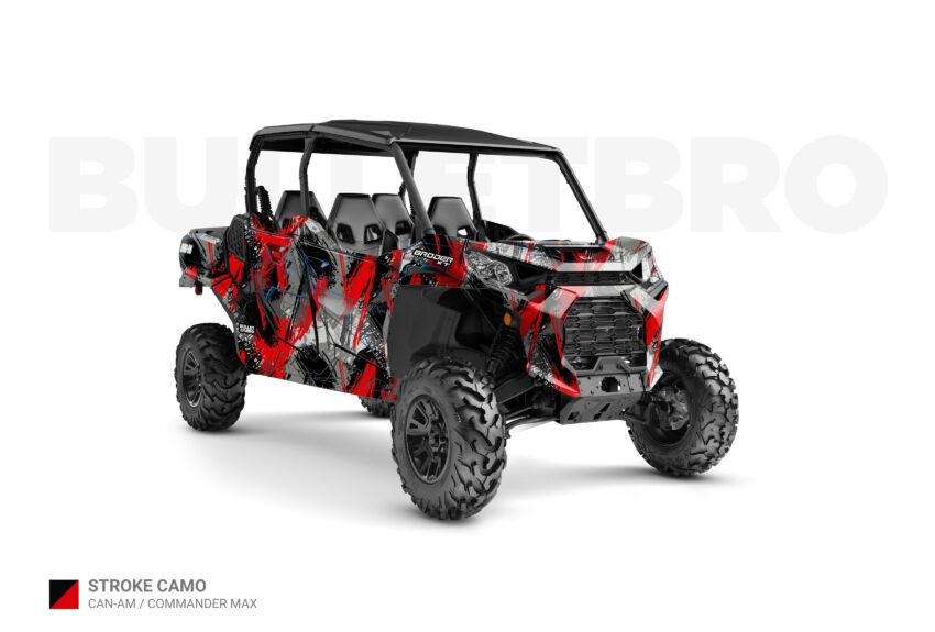 Комплект наклеек Stroke Camo на CAN-AM COMMANDER MAX 2021+