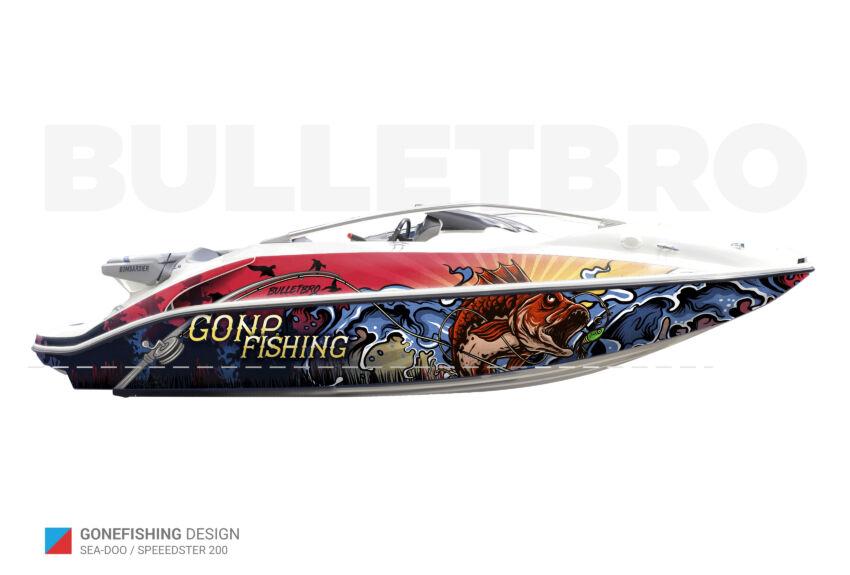Наклейки на лодку катер SEE-DOO SPEEDSTER 200