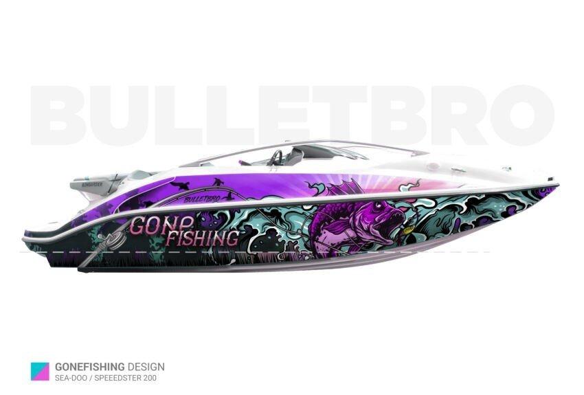 Наклейки на лодку катер SEE-DOO SPEEDSTER 200