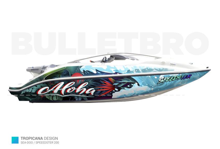 Наклейки на лодку катер SEE-DOO SPEEDSTER 200