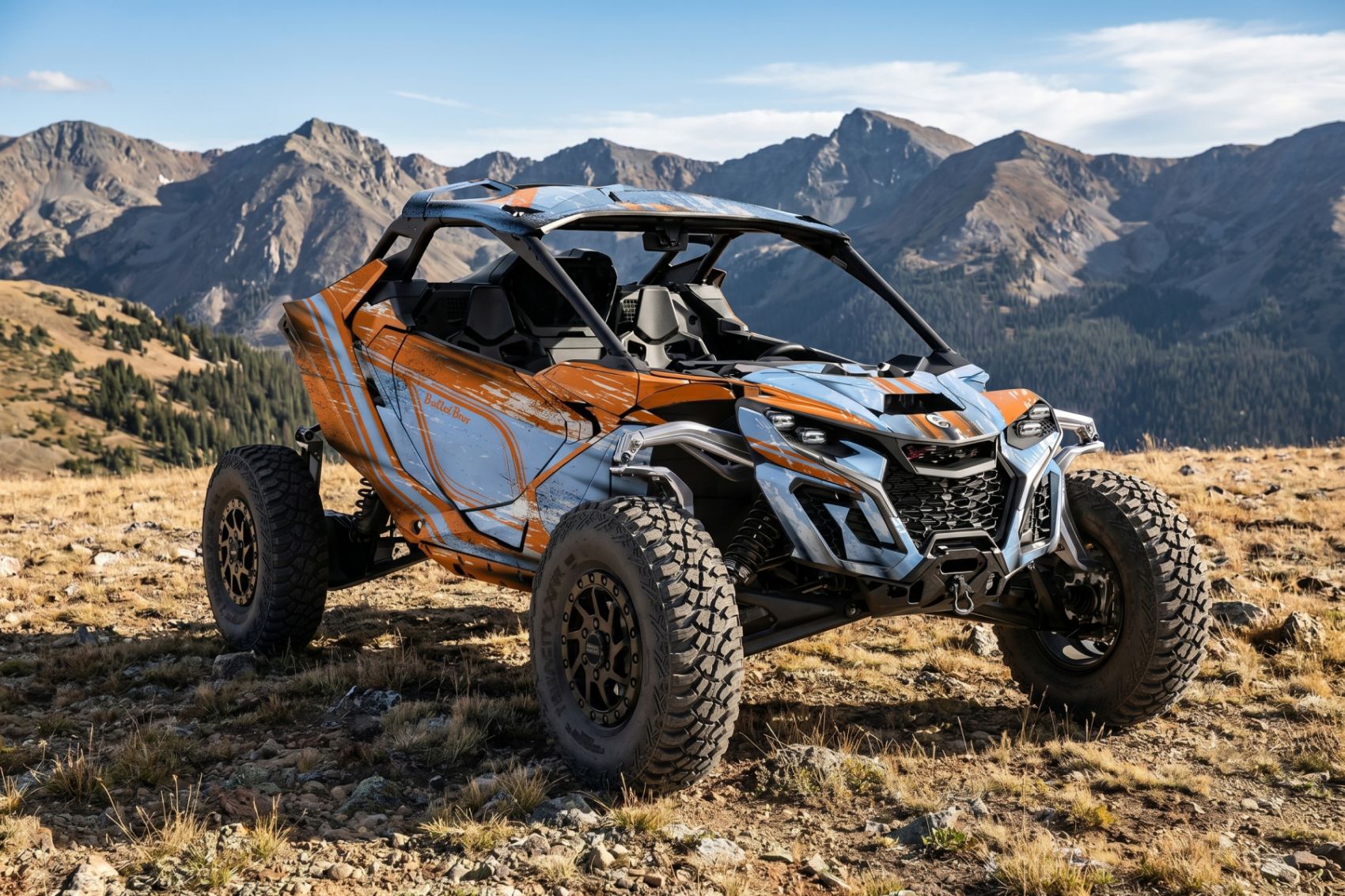 Комплект наклеек OLD SCHOOL на CAN-AM Maverick R 2024+