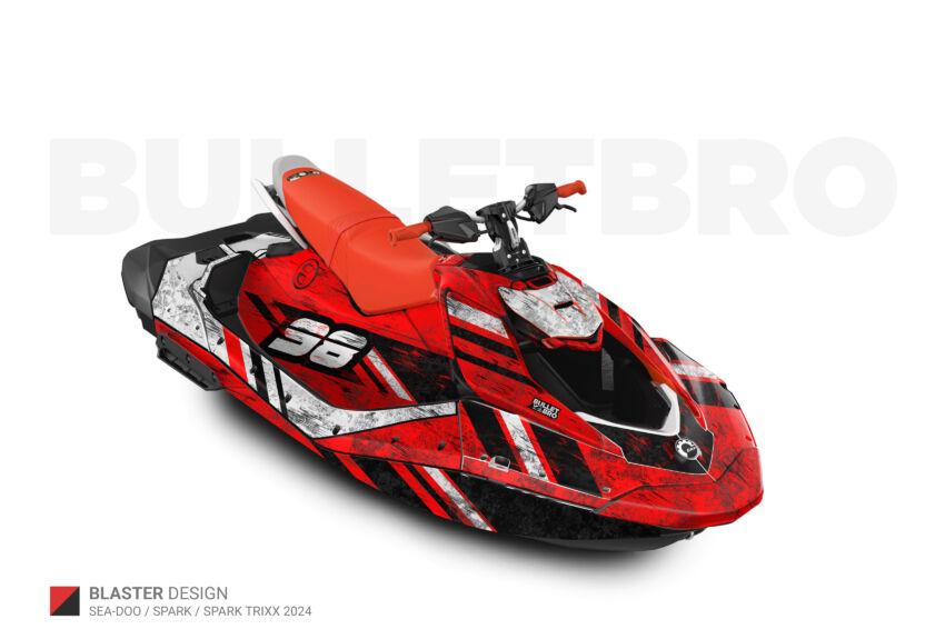 Комплект наклеек Blaster на SEA-DOO SPARK 2024+