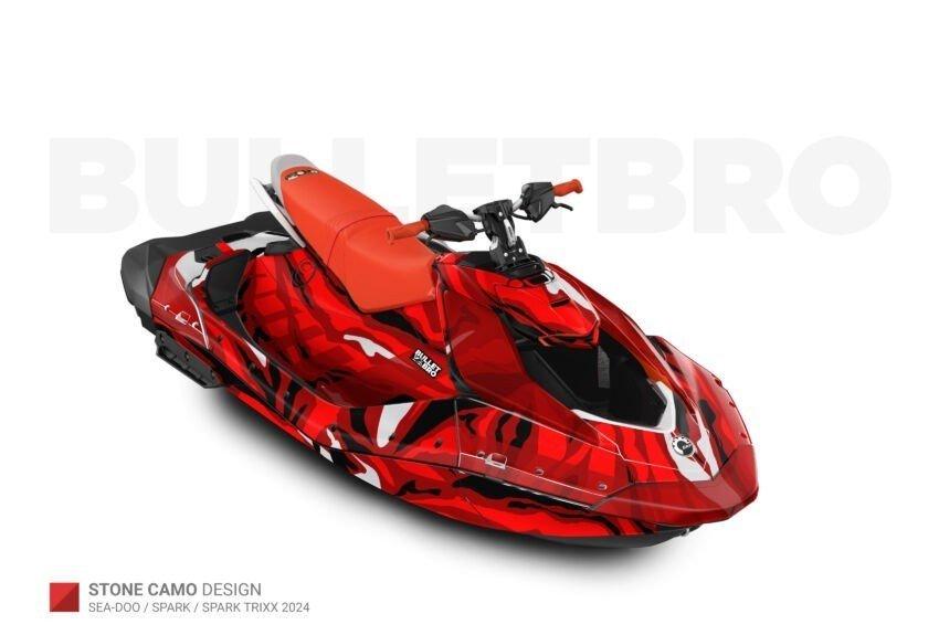 Комплект наклеек Stone Camo на SEA-DOO SPARK 2024+