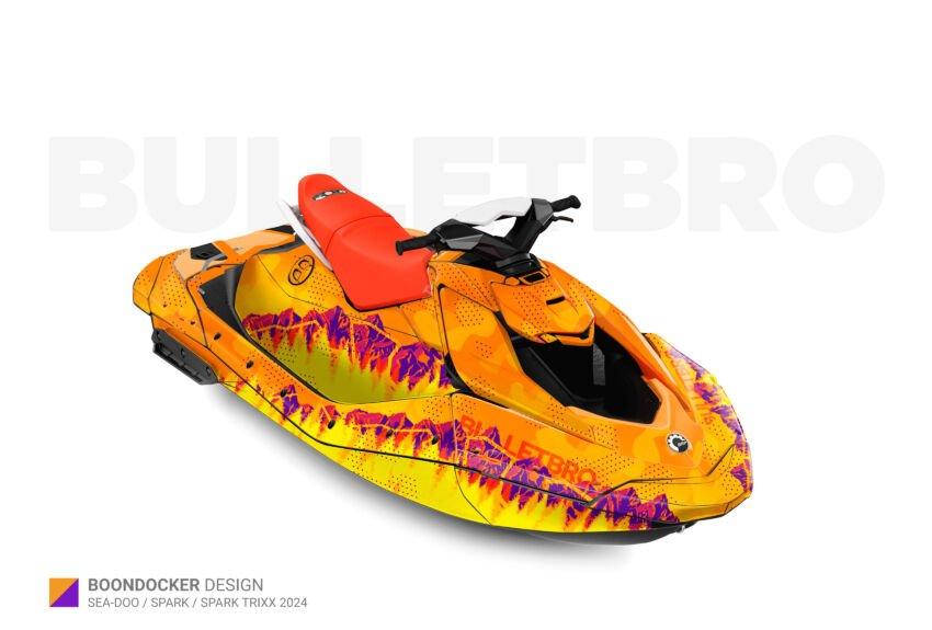 Комплект наклеек Boondocker - Красный на SEA-DOO SPARK 2024+