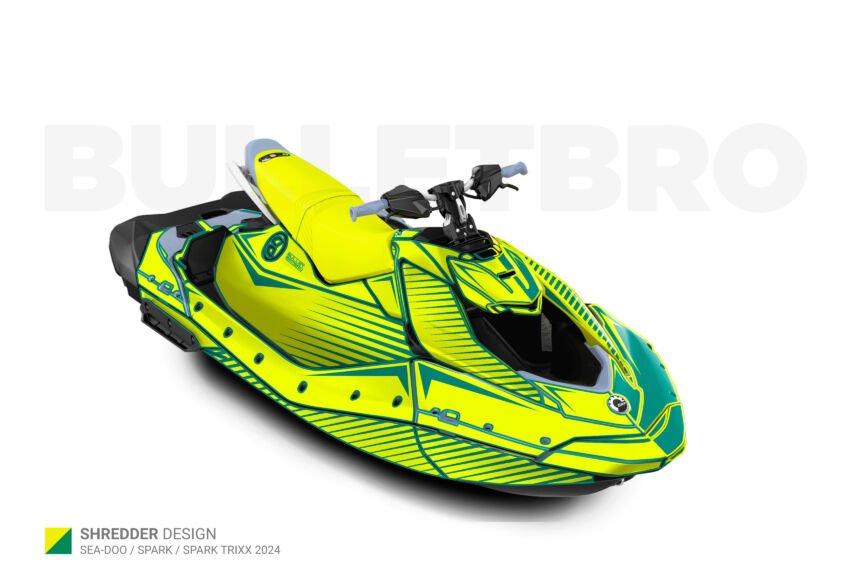 Комплект наклеек Shredder - Жёлтый на SEA-DOO SPARK 2024+