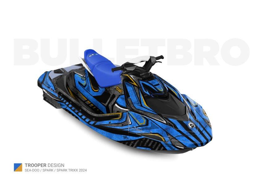 Комплект наклеек Trooper - Жёлтый на SEA-DOO SPARK 2024+
