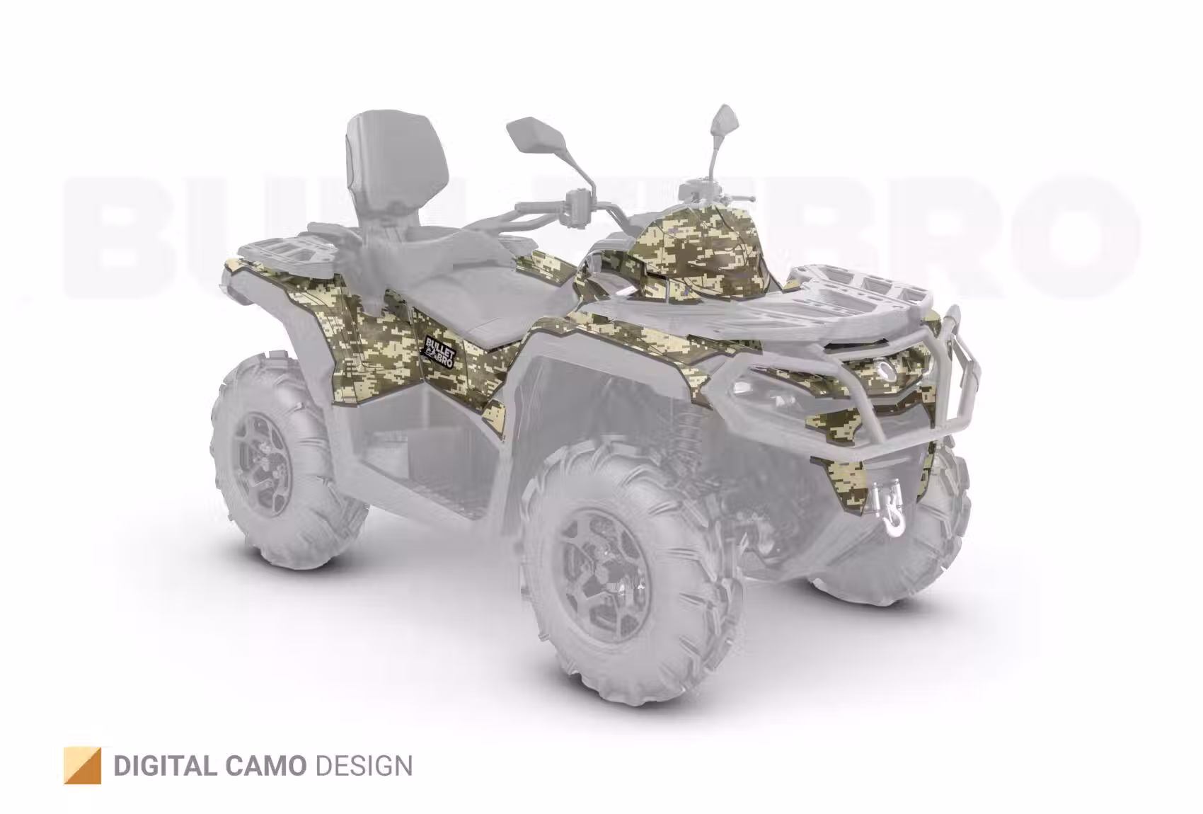 Комплект наклеек Digital Camo - Тёмно-зелёный на CAN-AM Outlander G3