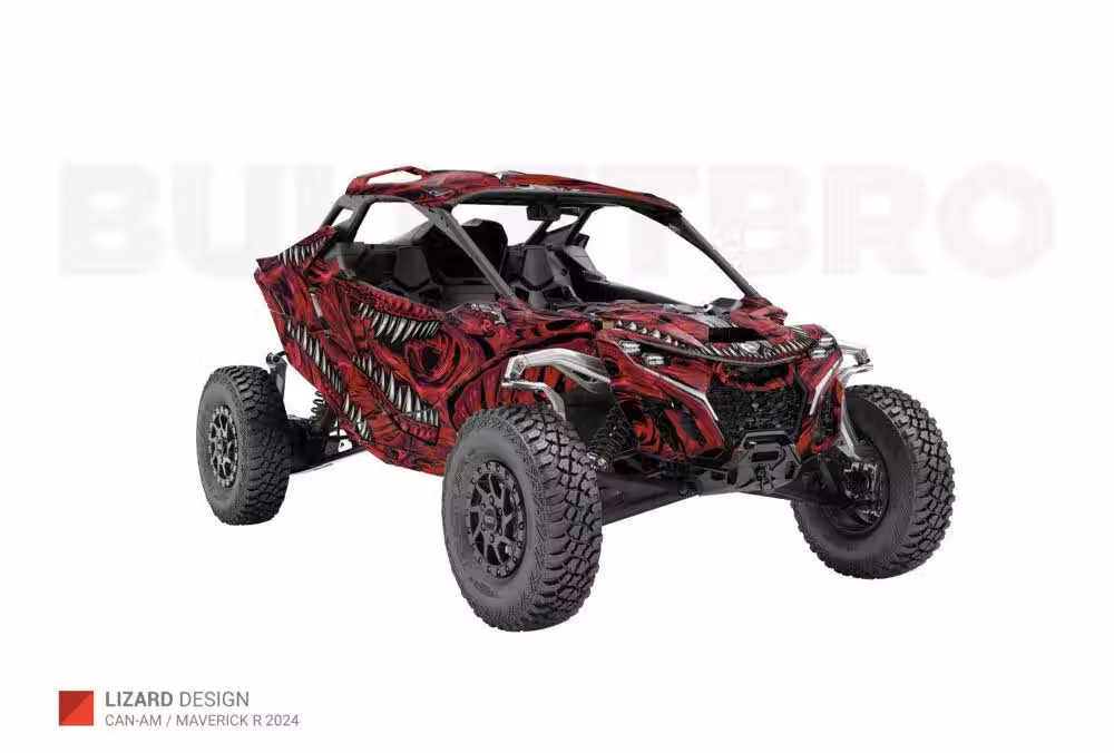 Комплект наклеек KOI - Салатовый на CAN-AM Maverick R 2024+