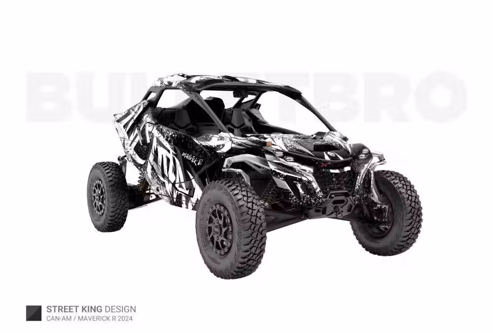 Комплект наклеек STREETKING - Красный на CAN-AM Maverick R 2024+