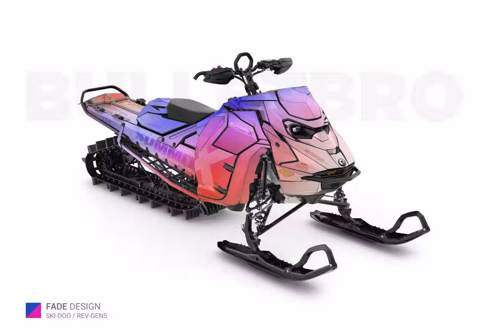 Комплект наклеек FADE - Розовый на SKI-DOO REV-GEN5