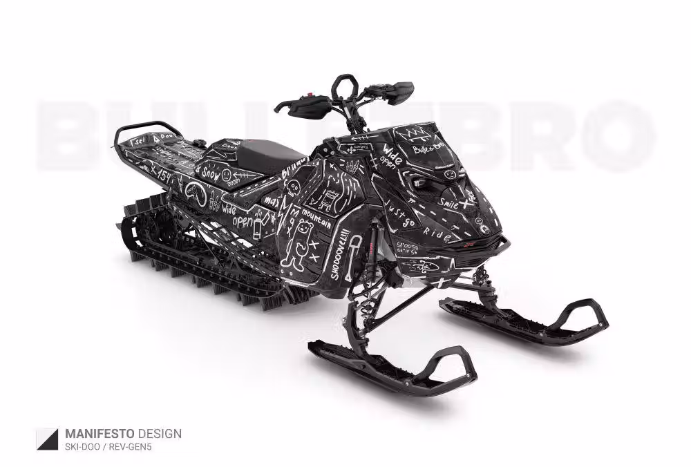 Комплект наклеек NOVIKOV #1 - Красный на SKI-DOO REV-GEN5
