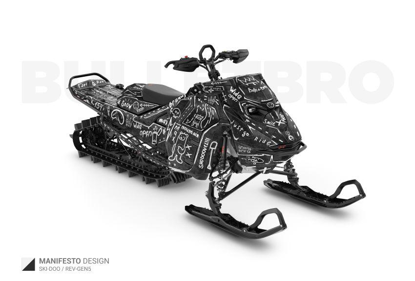 Комплект наклеек NOVIKOV #1 - Красный на SKI-DOO REV-GEN5