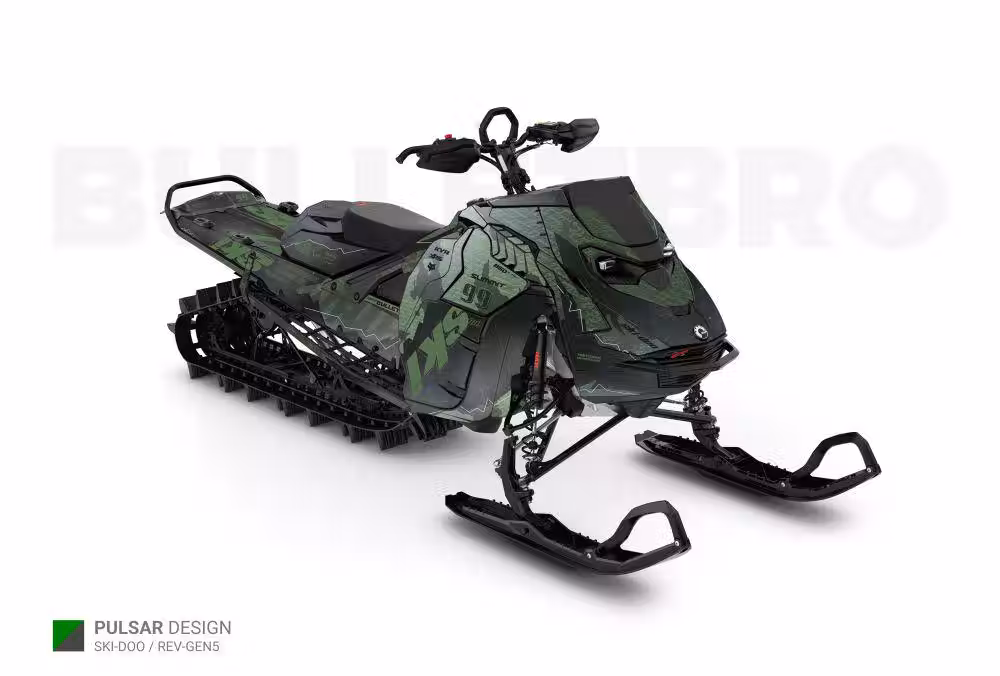 Комплект наклеек PULSAR - Красный на SKI-DOO REV-GEN5