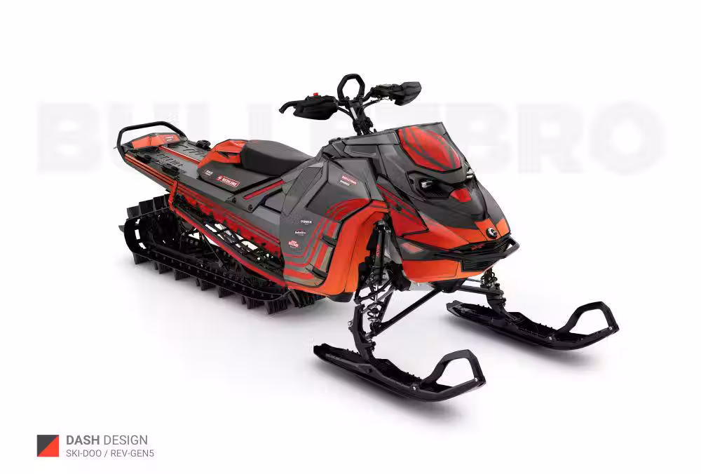 Комплект наклеек DASH - Красный на SKI-DOO REV-GEN5