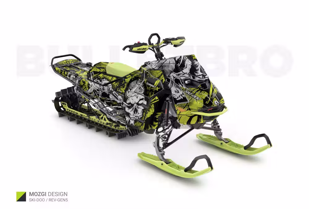 Комплект наклеек MOZGI - Жёлтый на SKI-DOO REV-GEN5