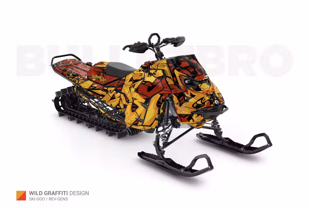 Комплект наклеек WILDGRAFFITI - Жёлтый на SKI-DOO REV-GEN5