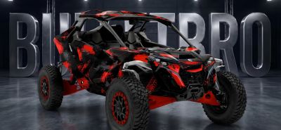 Сравнение толщины обычной автомобильной пленки и бронированной графики Bulletbro для квадроцикла