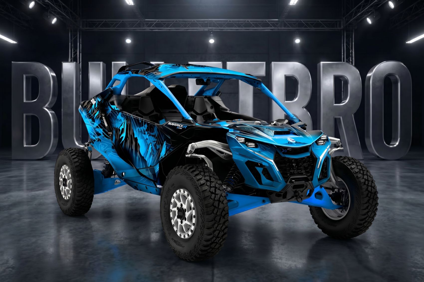 Комплект наклеек NOVIKOV #1 на CAN-AM Maverick R 2024+