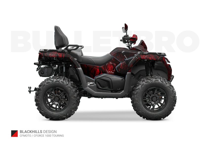 Комплект наклеек BLACKHILLS - Серый на CFMOTO CFORCE 1000 Touring