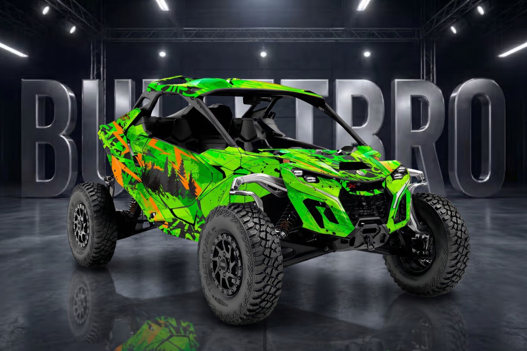 Комплект наклеек NEVOLIN  HULKY на CAN-AM Maverick R 2024+