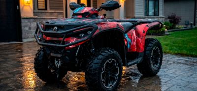 Квадроцикл BRP Outlander 1000 в защитном комплекте наклеек Bulletbro
