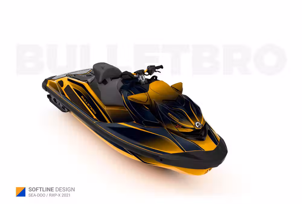 Комплект наклеек SOFTLINE - Красный на SEA-DOO RXP-X 2021+
