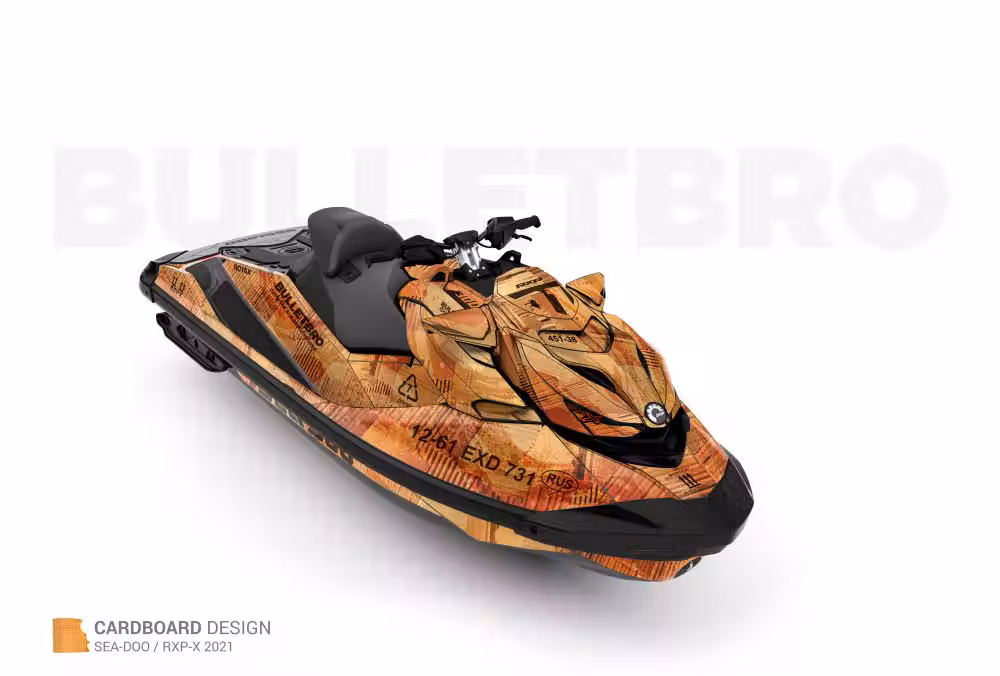 Комплект наклеек CARDBOARD - Песочный на SEA-DOO RXP-X 2021+