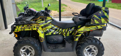 Дизайнерская оклейка кофров и расширителей на квадроцикле BRP