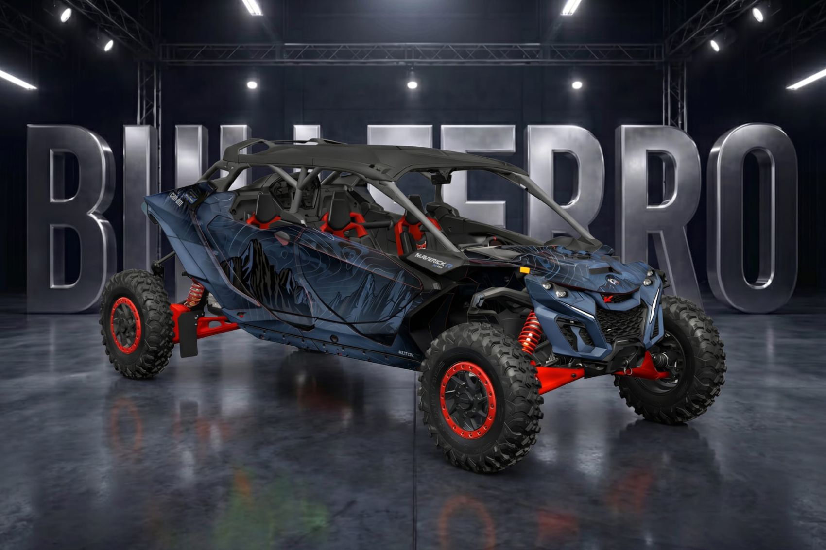Комплект наклеек NOVIKOV #1 на CAN-AM Maverick R MAX