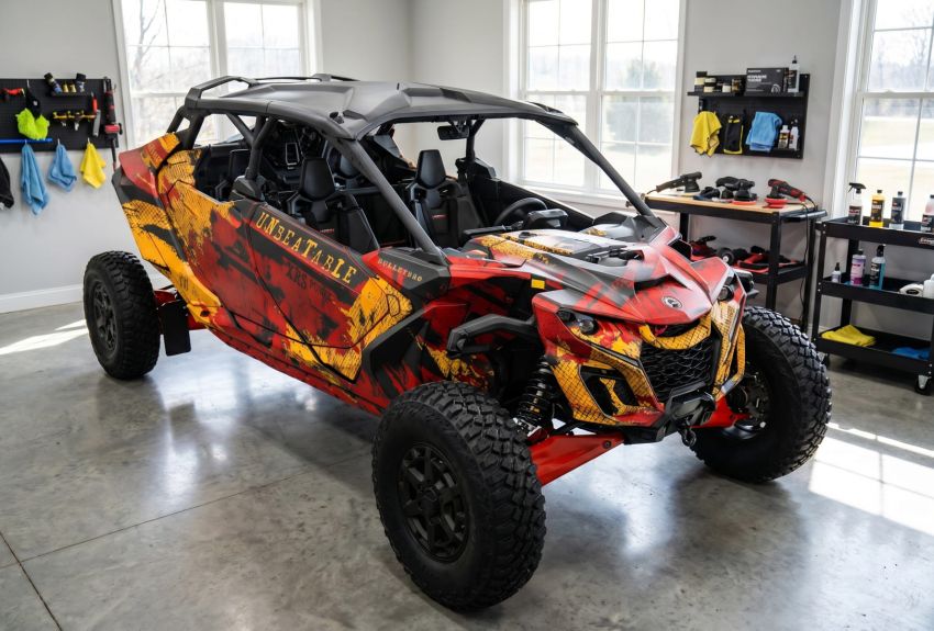 Комплект наклеек REBEL на CAN-AM Maverick R MAX