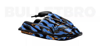 Гидроцикл Yamaha FX Cruiser в эксклюзивной зеркальной графике от Bulletbro на полной скорости режет воду
