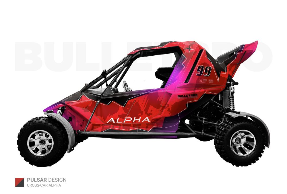 Наклейки пленка на Сross-car-alpha